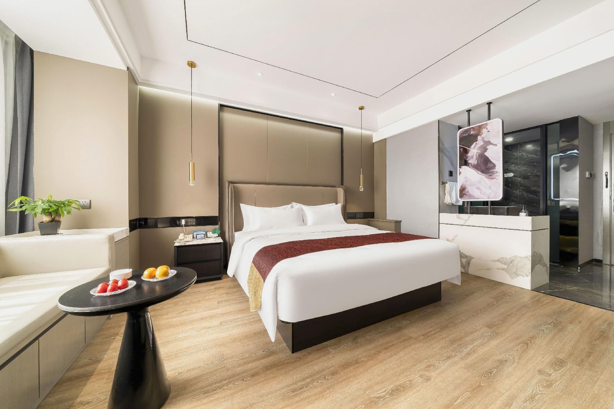 Guangming Hotel - جيوتشيوان - غرفة نوم