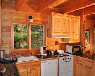 Secluded Cabin on Horse Creek, Outdoor Camp Kitchen, Sauna & Bathouse - McKenzie Bridge - Kitchen