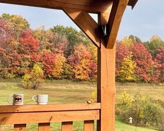 Cozy Cabin Retreat on 12 Acres, Gazebo, Fire Pit & Starlink WiFi - Gallipolis - Balkon