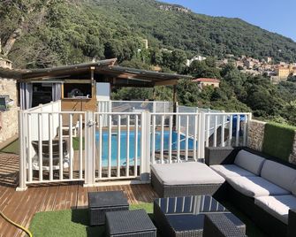 Gitotel Chalet With Panoramic View Terrace And Swimming Pool - Olmeto - Balcon