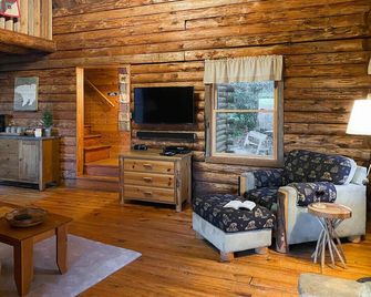 Amazing Views! ! Hand Built Log Cabin With Hot Tub And Fire Pit - Sylva - Sala de estar