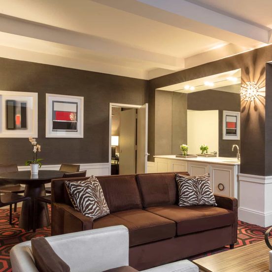 Living room view of Empire Hotel