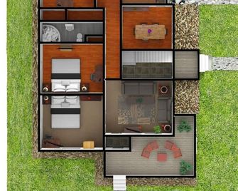 2nd Base Apt 1 All Star Baseball Rentals - Oneonta - Plattegrond