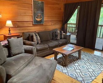 Secluded Bliss BirchTree Cabin with Indoor Hot Tub - Ellijay - Sala de estar