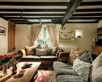 Holiday Cottage with luxury hot tub sat in its own private woodland in Brecon. - Brecon - Living room