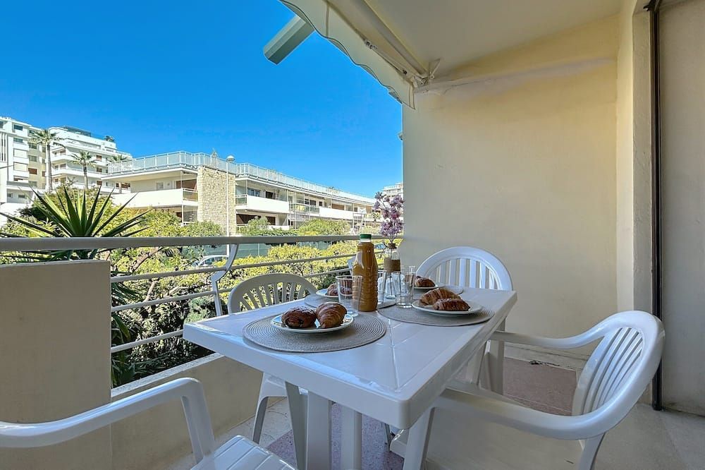Cannes: close to the beach, apartment 1 bedroom, terrace, secure residence - קאן - מרפסת