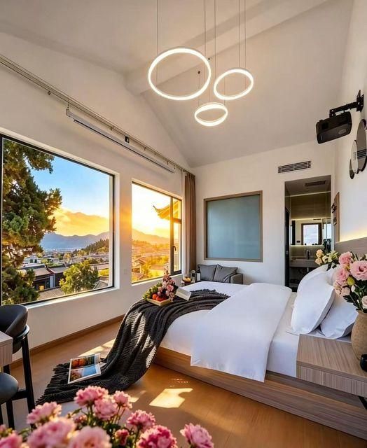 Moon · Yunxi Galaxy lives in the ancient city panoramic hotel (Lijiang Old Town North Store) - Lijiang - Bedroom