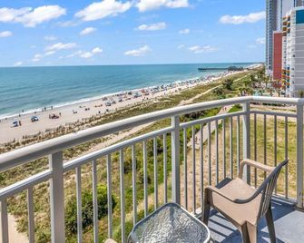 Ocean Front Scenic Views condo at Atlantica Resort - Myrtle Beach - Balcón