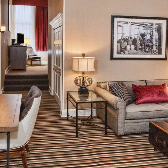 Living room view of Fitger's Inn