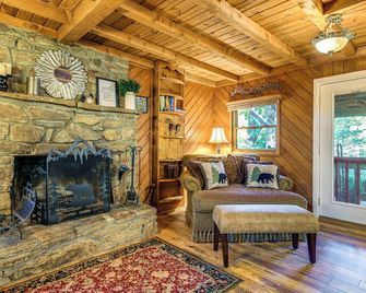 Hot Tub and Fire Pit Cozy Cabin in Maggie Valley - Maggie Valley - Living room