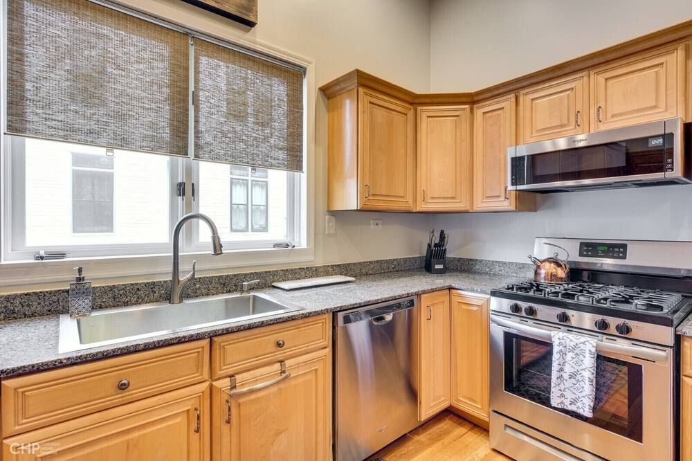 Kitchen view of Modern Victorian With Old World Charm