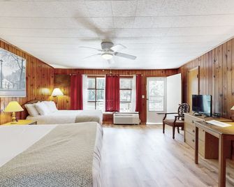 Lakeview studio condo with pool, fire pit, canoes & paddle boats, tennis, & WiFi - Flat Rock - Bedroom