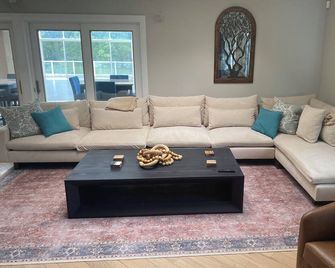 Luxurious riverfront Manor with 6 bedrooms and WiFi, AC in fabulous Midlothian - Midlothian - Living room