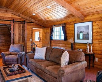 Romantic Cabin: Secluded Woods, Hot Tub, and Privacy in the Driftless Region. - Ferryville - Living room