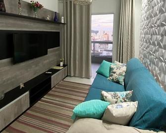 Flat Boqueirao Praia Grande - Praia Grande - Huiskamer