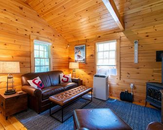 Cheerful Two Bedroom Cabin - 10 minutes to Camden! - Lincolnville - Vardagsrum