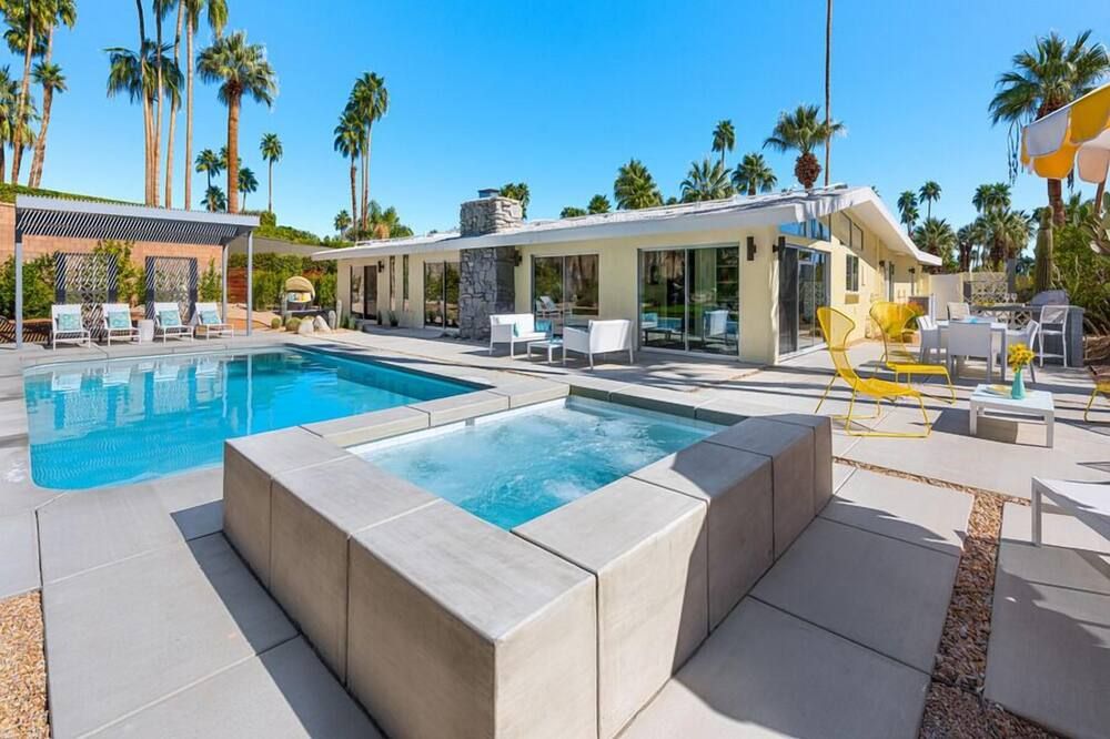 Swank House! Midcentury Designer Showplace! 4 Master Suites! Pool! Spa! Mt Views - Palm Springs - Pool