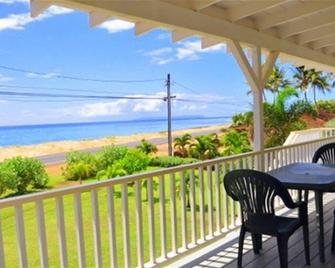 Oceanfront Beach Cottage - Amazing Sunset Views..Air Conditioning - Tvncu #1358 - Kekaha - Balcony
