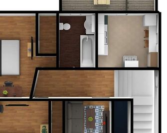 1st Base Apt 2 All Star Baseball Rentals - Oneonta - Plattegrond