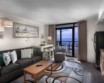Oceanfront Suite w/Amazing View + Official On-Site Rental Privileges - North Myrtle Beach - Living room