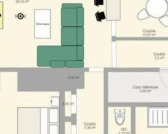 Chez Makita - Rdc - Ginestas - Plattegrond