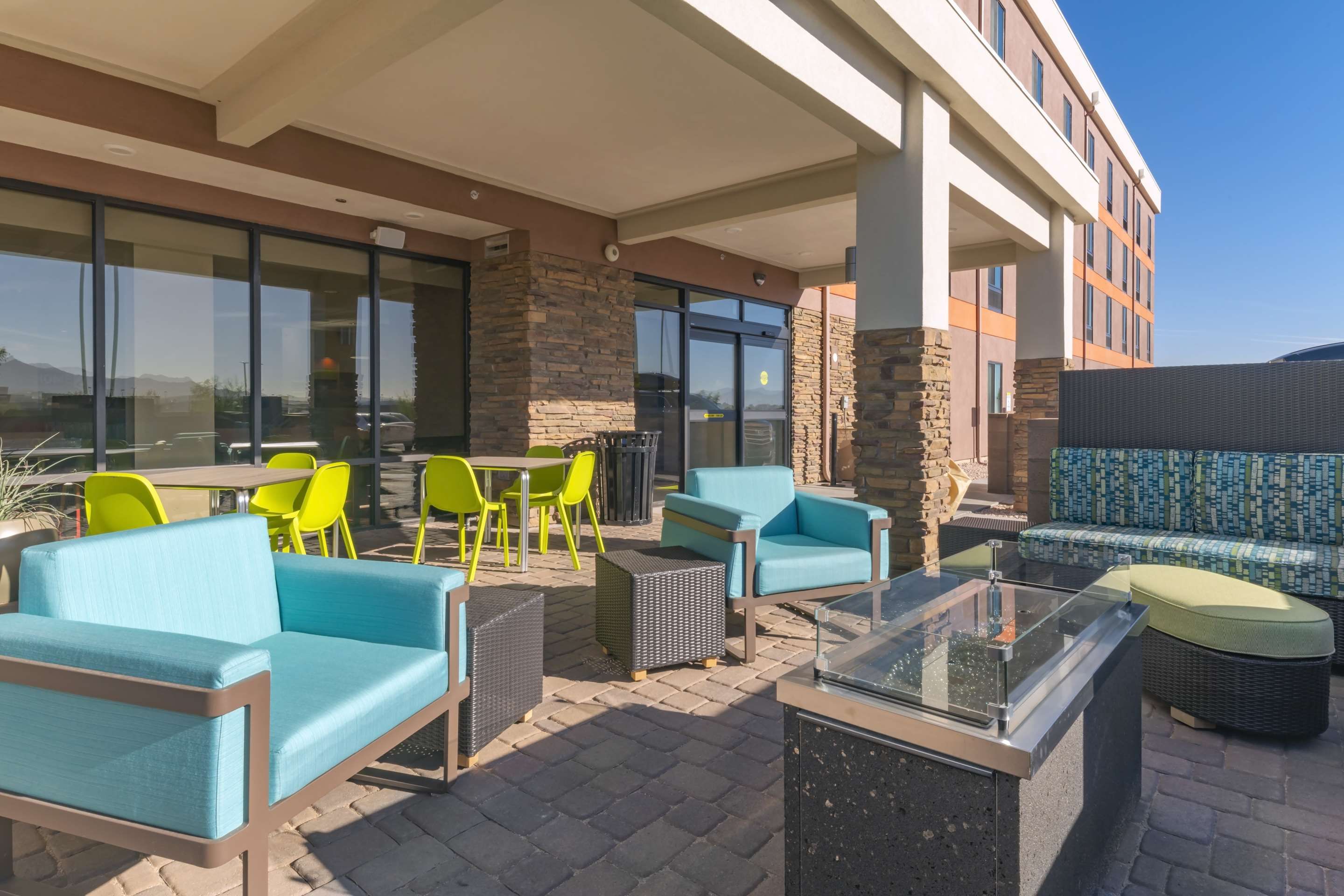 Patio view of Home2 Suites by Hilton Kingman