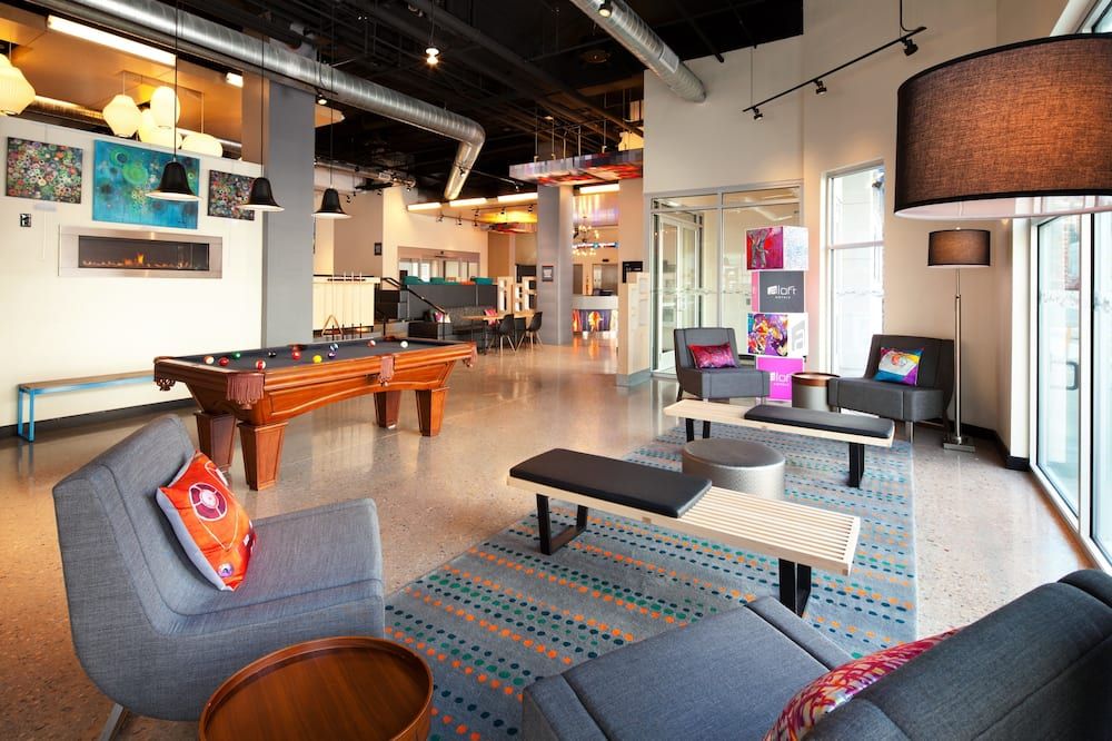 Lobby view of Aloft Denver Downtown