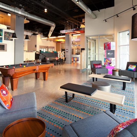 Lobby view of Aloft Denver Downtown