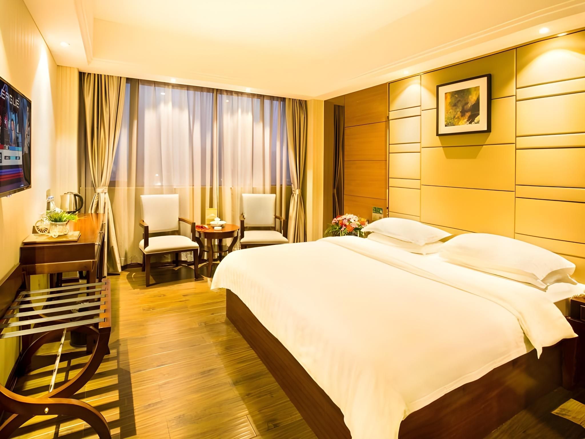 Greentree Inn Guangdong Jieyang Bus Terminal Station Ronghua Avenue Business Hotel - Jieyang - Bedroom