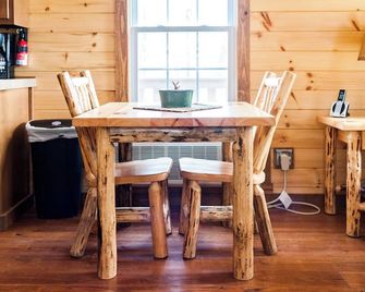 Amish-Built Log Cabin with Private Ravine Views - Genoa - Dining room