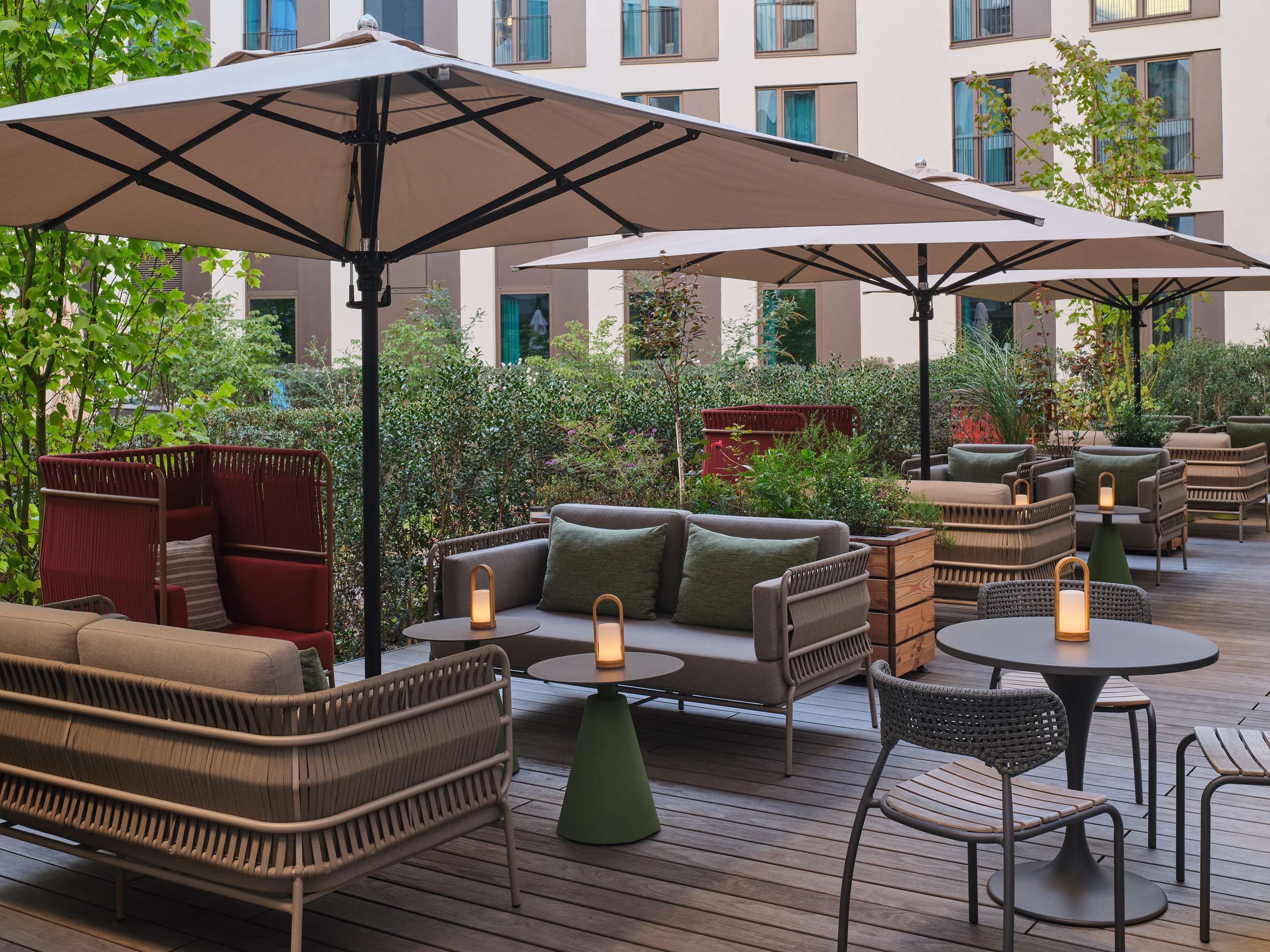 Patio view of Adina Apartment Hotel Cologne