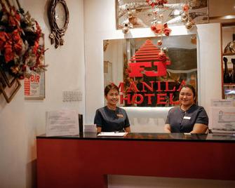 Fj Manila Hotel - Legazpi City - Front desk