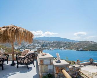 Ios stylish house Panoramic Sea and Sunset view - Koumpara - Balcony