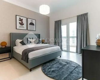 Golf course view, stylish 2BR - Abu Dhabi - Soveværelse