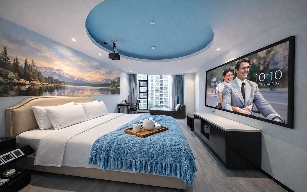 Tianhai Sixi Hotel (Jiujiang Liansheng Happy City International Convention and Exhibition Center) - Jiujiang - Bedroom