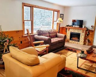 New Listing!- Secluded in Lake Placid NY- The Hundred Mile Cabin - Lake Placid - Living room