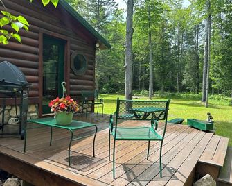 Log Cabin near Mackinaw, Mullet & Burt Lake! - Cheboygan - Patio