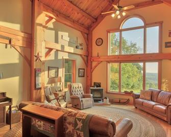 Lodge style home on 140 acres. Remote but close to much! Hot Tub, Pets - Wilmore - Living room