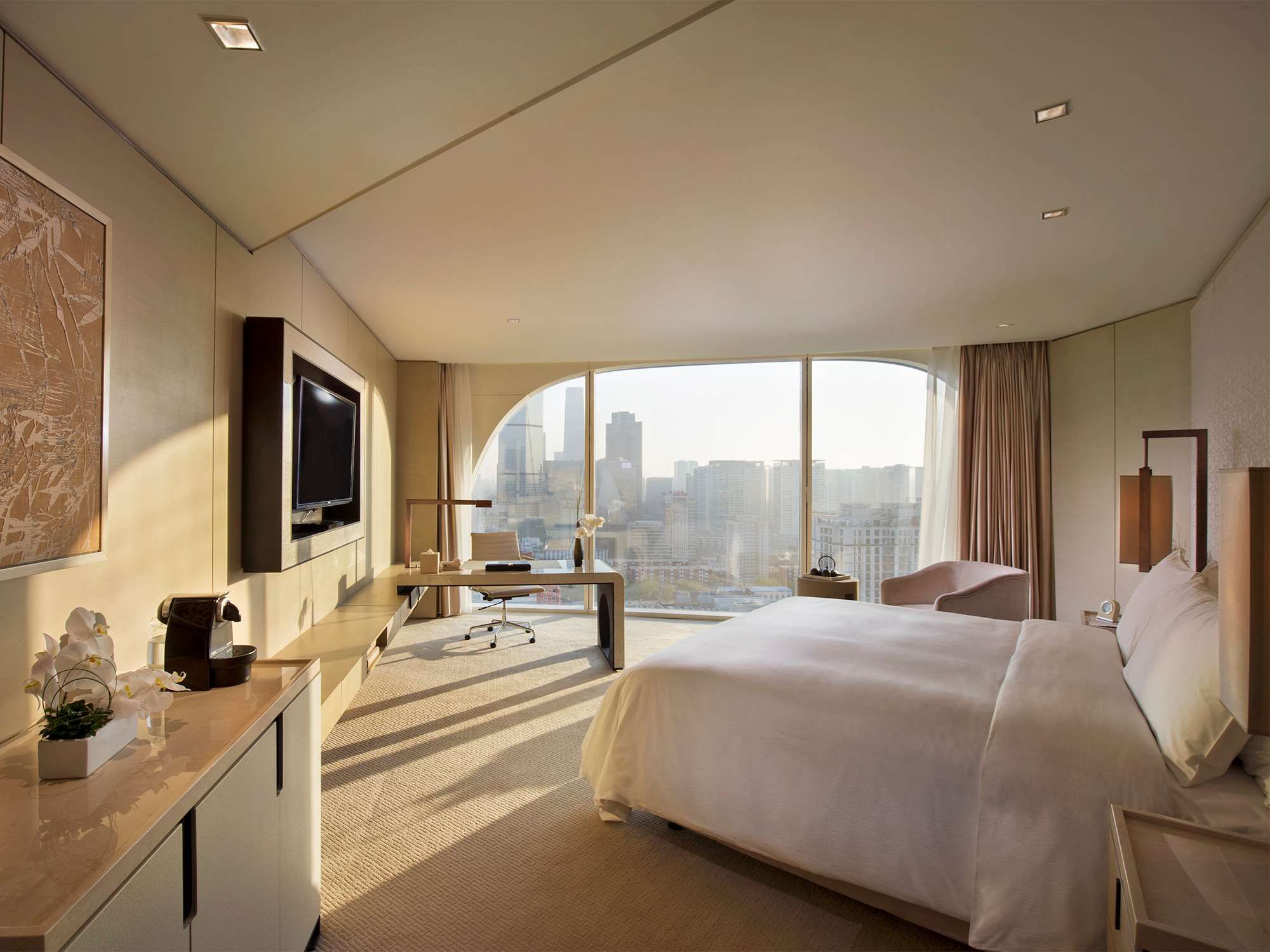 Bedroom view of Conrad Beijing