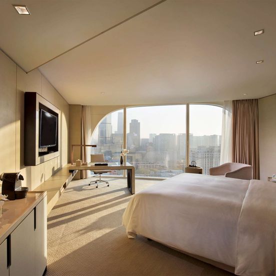 Bedroom view of Conrad Beijing