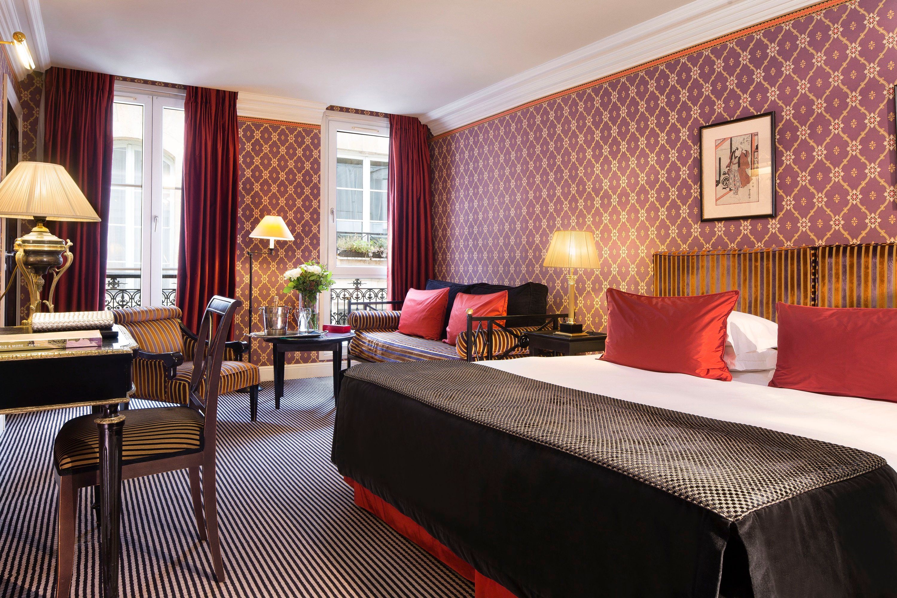 Bedroom view of Hotel Villa d'Estrees