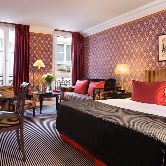 Bedroom view of Hotel Villa d'Estrees