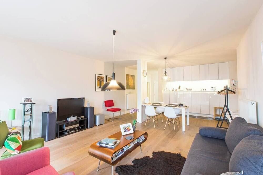 Modern very bright apartment in the city center, free Netflix - אנטוורפן - סלון
