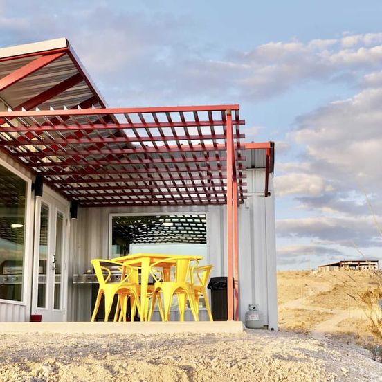 Building view of Fossil Knob Ridge -Mariscal: Ultra Modern Container Home