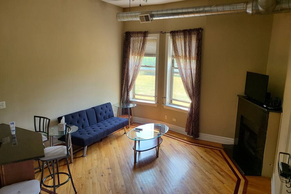 Bright 2 Bed/2 Bath Condo With Patio Less Than 10 Mins From Major Attractions - שיקאגו - סלון