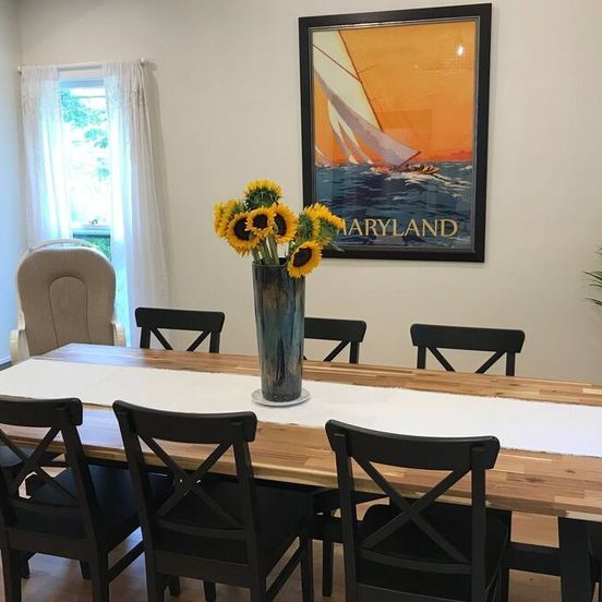 Dining room view of NEW light filled 1500 sq ft apt, lg kitchen, expansive family rm, 2 bedrm,1 bath