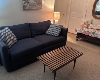 Cozy 1 bedroom, Hot Tub & Deck, .75 mile to town beach - Vineyard Haven - Living room