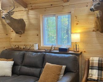 Cozy Forest Cabin Near Allegheny Reservoir; Fire Pit, Porch, Pet Friendly - Bradford - Huiskamer