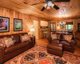 Private charming Mountainside Cabin near The Pisgah National Forest. - Pisgah Forest - Living room