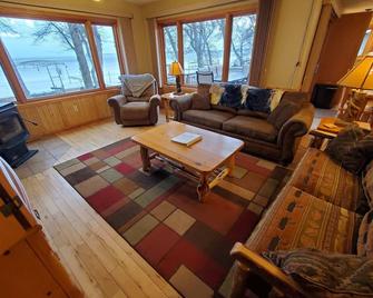 Dog Friendly Leech Lake Home w Perfect Beach Garage Boat Lift - Walker - Living room